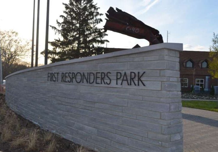 First Responders Park was rededicated last week after a nearly year long renovation that added a quiet space for reflection.
