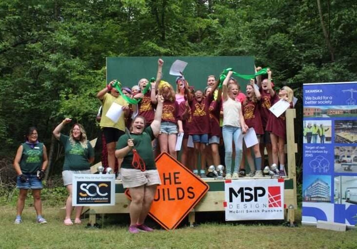MSP Contributes Time and Expertise to Girl Scout Camp and helped designed a stage for the Girls Scouts of Western Ohio.