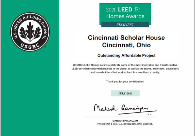 USGBC LEED Award Outstanding Affordable Project